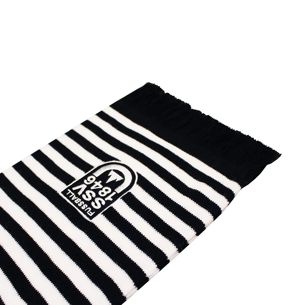 Blockstreifen Schal schwarz weiss mit SSV Wappen - Image 3
